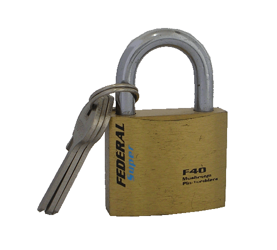 Thick Gloss Brass Padlock